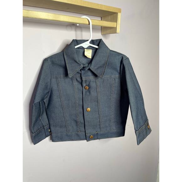 Vintage 80s Unisex Denim Jean Jacket Made in USA Size 4T - Picture 1 of 6